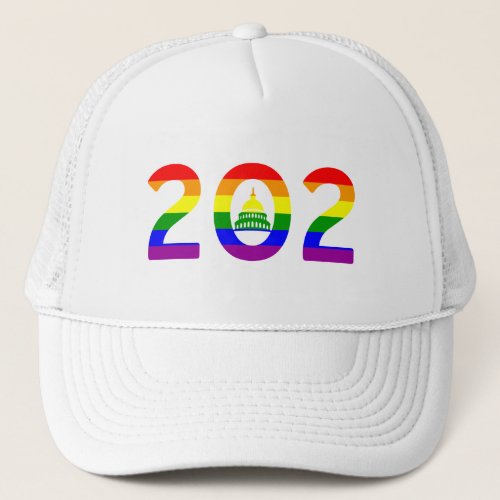 Washington DC Rainbow Pride Trucker Hat
