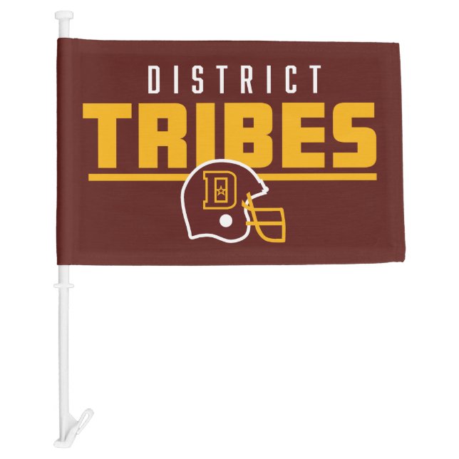 Washington D.C. Sports District Tribes Car Flag (Front)