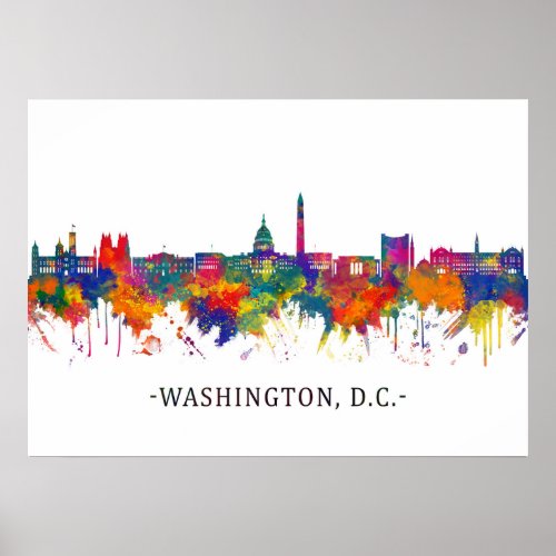 Washington DC USA Skyline Poster