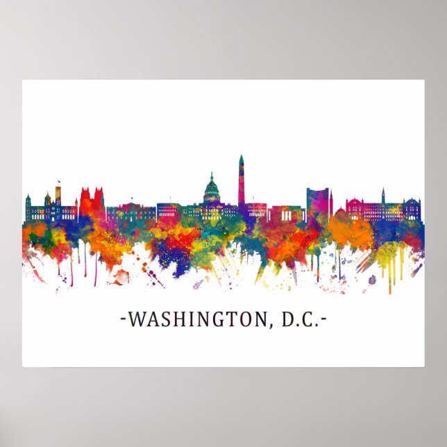 Washington D.C. USA Skyline Poster (Front)