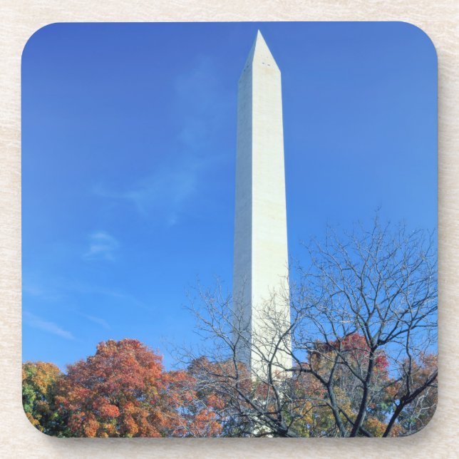 WASHINGTON, D.C. USA. Washington Monument rises Drink Coaster (Front)