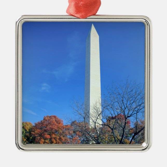 WASHINGTON, D.C. USA. Washington Monument rises Metal Ornament (Front)