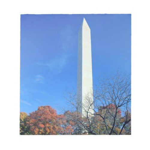 WASHINGTON DC USA Washington Monument rises Notepad