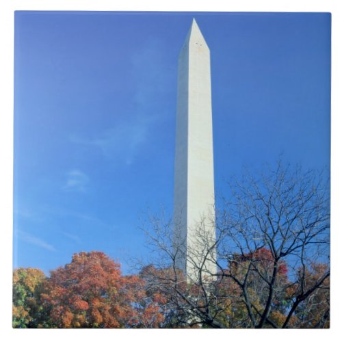 WASHINGTON DC USA Washington Monument rises Tile