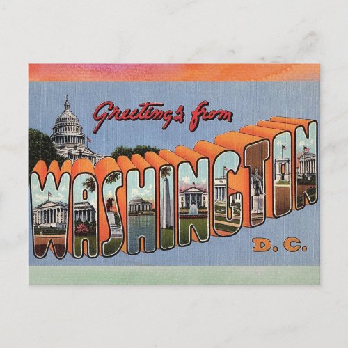 Washington DC Vintage Travel Postcard