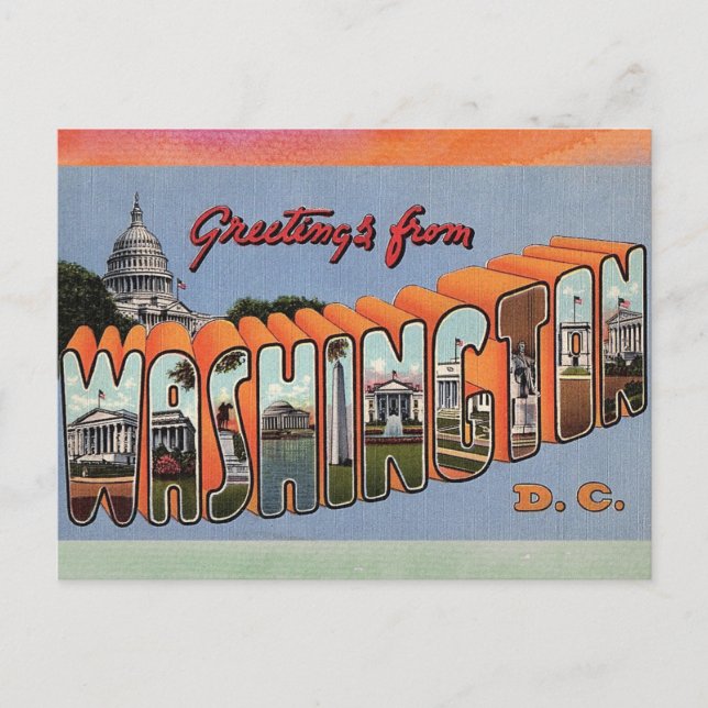 Washington D.C. Vintage Travel Postcard (Front)