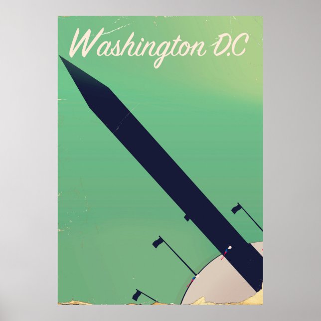 Washington D.C Vintage travel poster (Front)