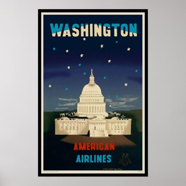 Washington D.C. | Vintage Travel Poster (Front)