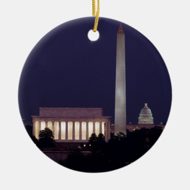 Washington DC 2 Ceramic Ornament (Front)