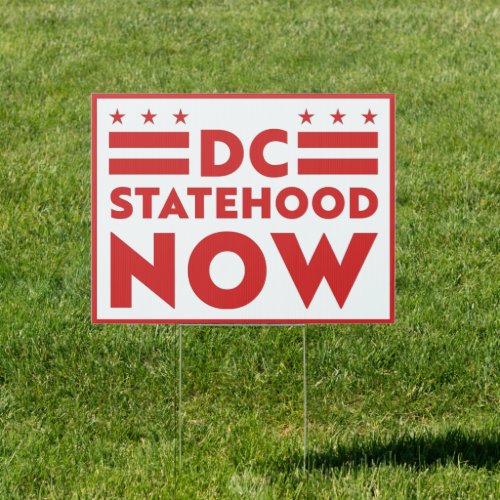 Washington DC 51st statehood now yard  Sign