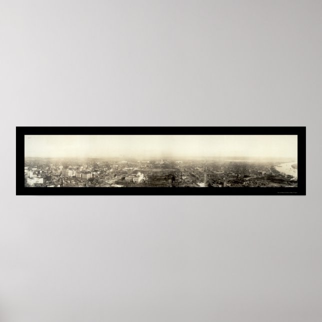 Washington DC Aerial Photo 1912 Poster (Front)