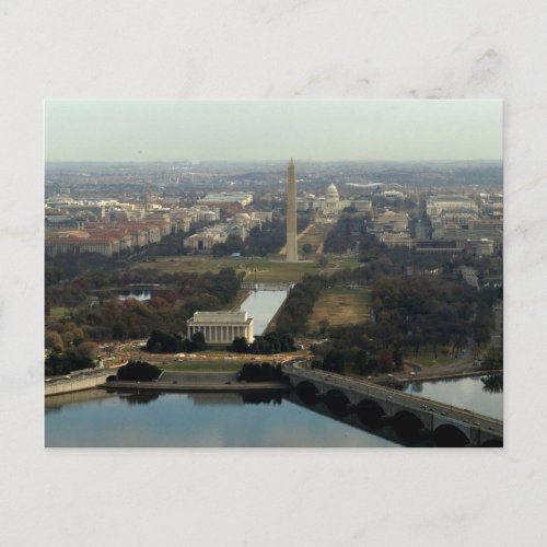Washington DC Aerial Photograph Postcard