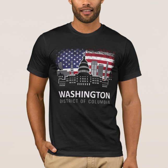 Washington DC American Flag T-Shirt (Front)