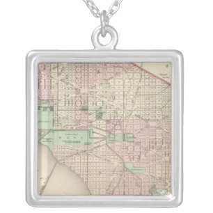 Washington DC and Georgetown Silver Plated Necklace