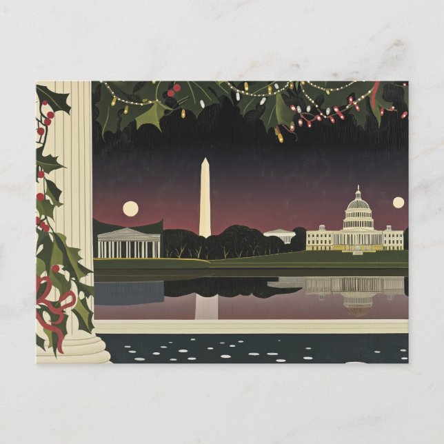 Washington DC Art Deco Style card Cityscape (Front)