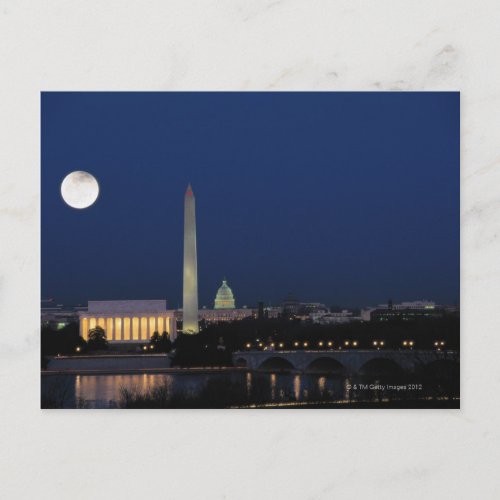 Washington DC at Night Postcard