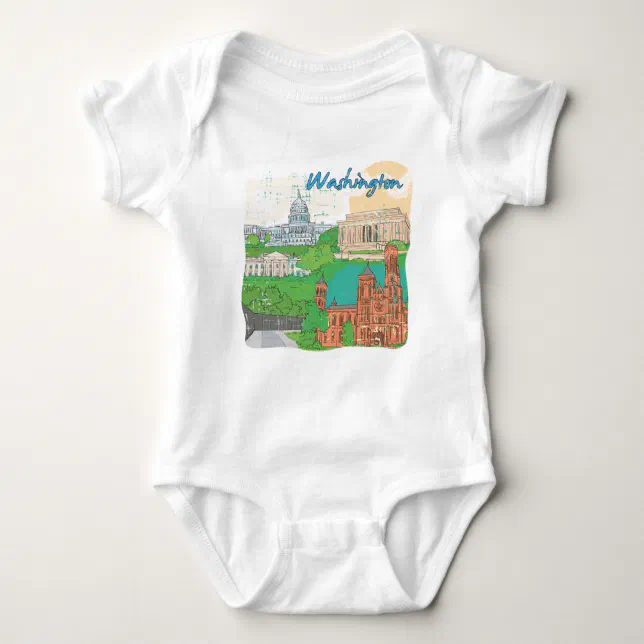 Washington DC Baby Bodysuit Zazzle