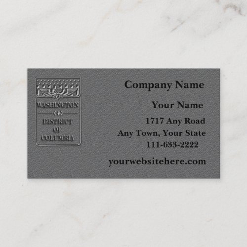 Washington DC Business card  carved stone look
