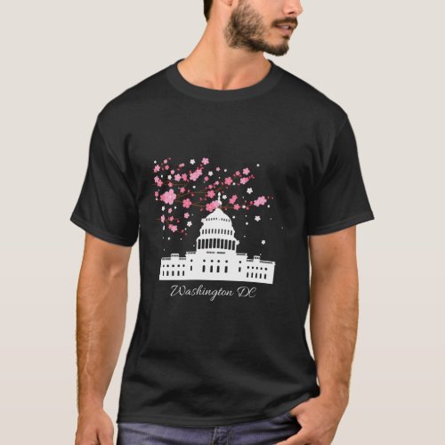 Washington Dc Capitol Building Cherry Blossoms T_Shirt