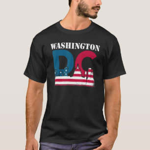 Washington Dc Capitol Hill American Flag Usa Pride T-Shirt