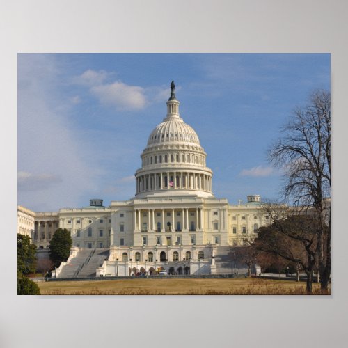 Washington DC Capitol Hill Building Poster