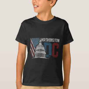 Washington Dc Capitol Hill Usa Flag Souvenir Desig T-Shirt