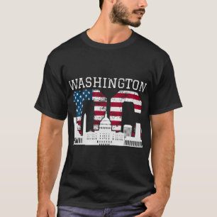 Washington Dc Capitol Hill Usa Flag T-Shirt