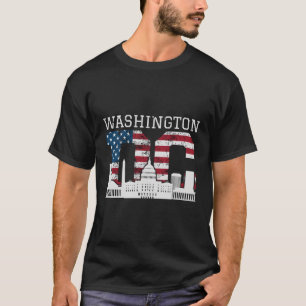 Washington Dc Capitol Hill Usa Flag T-Shirt