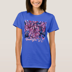  Womens Washington DC Cherry Blossom Souvenir Nations Capital  V-Neck T-Shirt : Clothing, Shoes & Jewelry