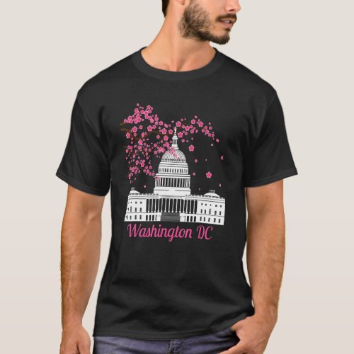 Washington Dc Cherry Blossoms Monuments Men Women  T_Shirt