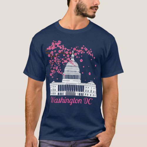 Washington DC Cherry Blossoms Monuments Men Women  T_Shirt