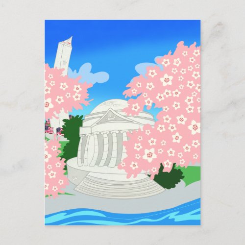 Washington DC Cherry Blossoms Postcard