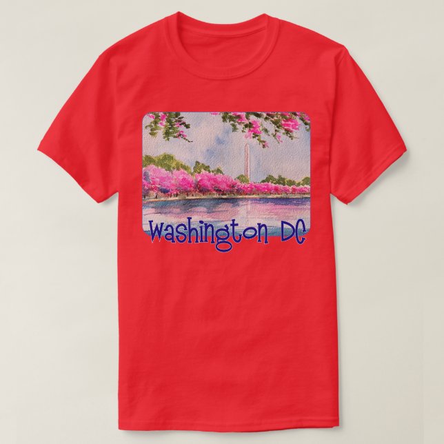 Washington DC Cherry Blossoms T-Shirt (Design Front)
