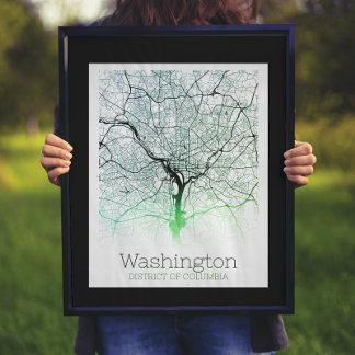 Washington DC City Map Poster
