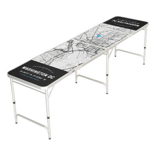 Washington DC City Map With Your Location Beer Pong Table