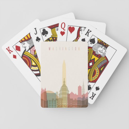 Washington DC  City Skyline Poker Cards