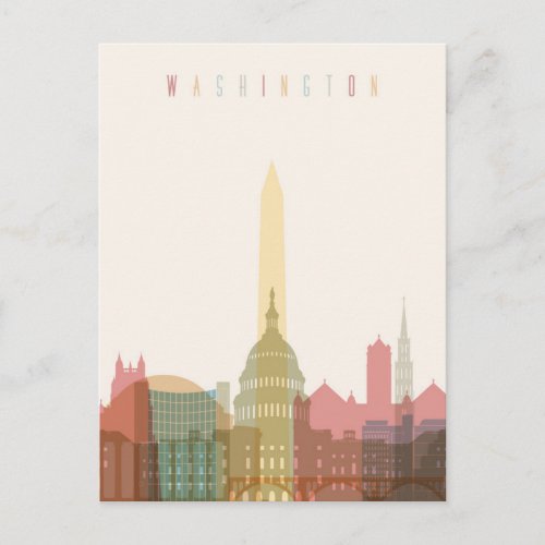 Washington DC  City Skyline Postcard