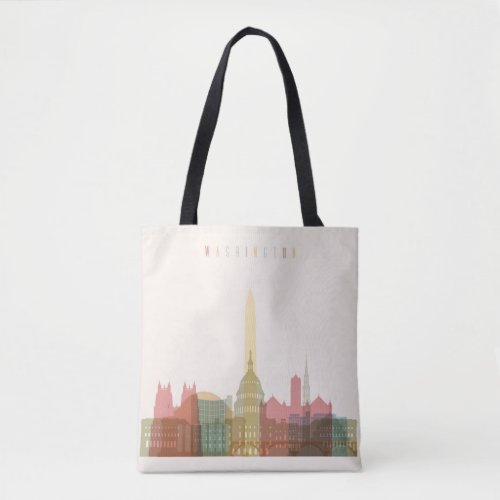 Washington DC  City Skyline Tote Bag