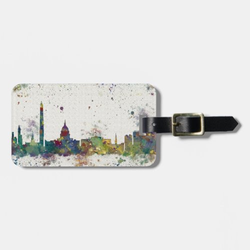 WASHINGTON DC  city skyline Washington DC print Luggage Tag