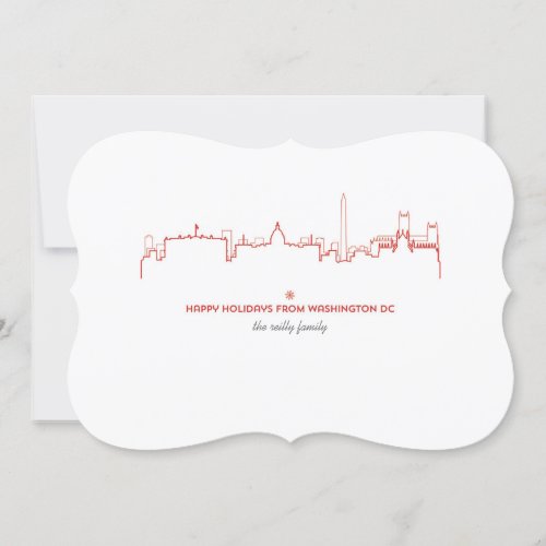 Washington DC Cityscape Holiday Card