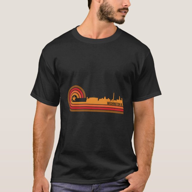 Washington Dc Cityscape Washington Dc Skyline T-Shirt (Front)