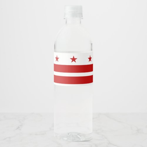 Washington DC Custom Water Bottle Label
