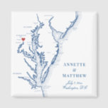 Washington DC Destination Wedding Favor Magnet<br><div class="desc">Quick and Easy ordering! These Washington DC map magnets make great DC wedding favors to include in your Washington DC destination wedding welcome bags. Move the heart by clicking "Edit Using design tool" under "Personalize". Featuring a map of Chesapeake Bay with Artwork by Coastal Map Designs</div>