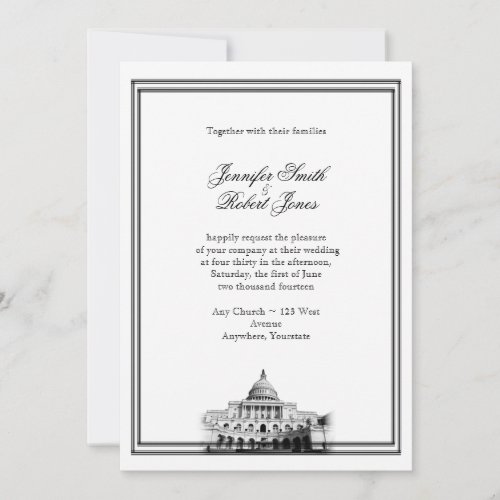 Washington DC Destination Wedding Invitation