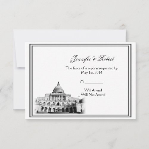 Washington DC Destination Wedding Response Card