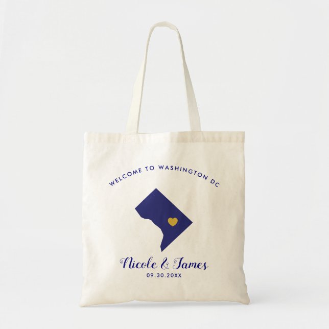 Washington DC Destination Wedding Welcome Bag Navy (Front)
