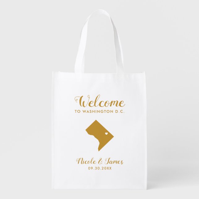Washington DC Destination Wedding Welcome Bag Tote (Front)