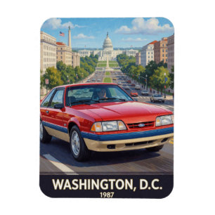 Washington DC Eighties Performance Roads 1987 Magnet