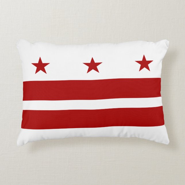 Washington DC Flag Accent Pillow (Front)