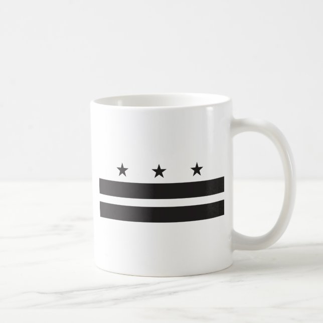 Washington DC Flag - Black Coffee Mug (Right)